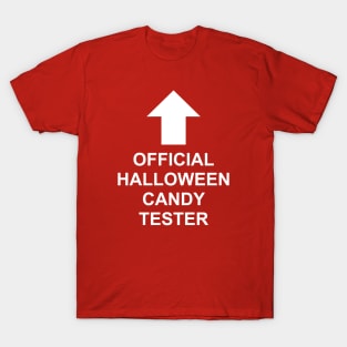 Official Halloween Candy tester - White Text T-Shirt